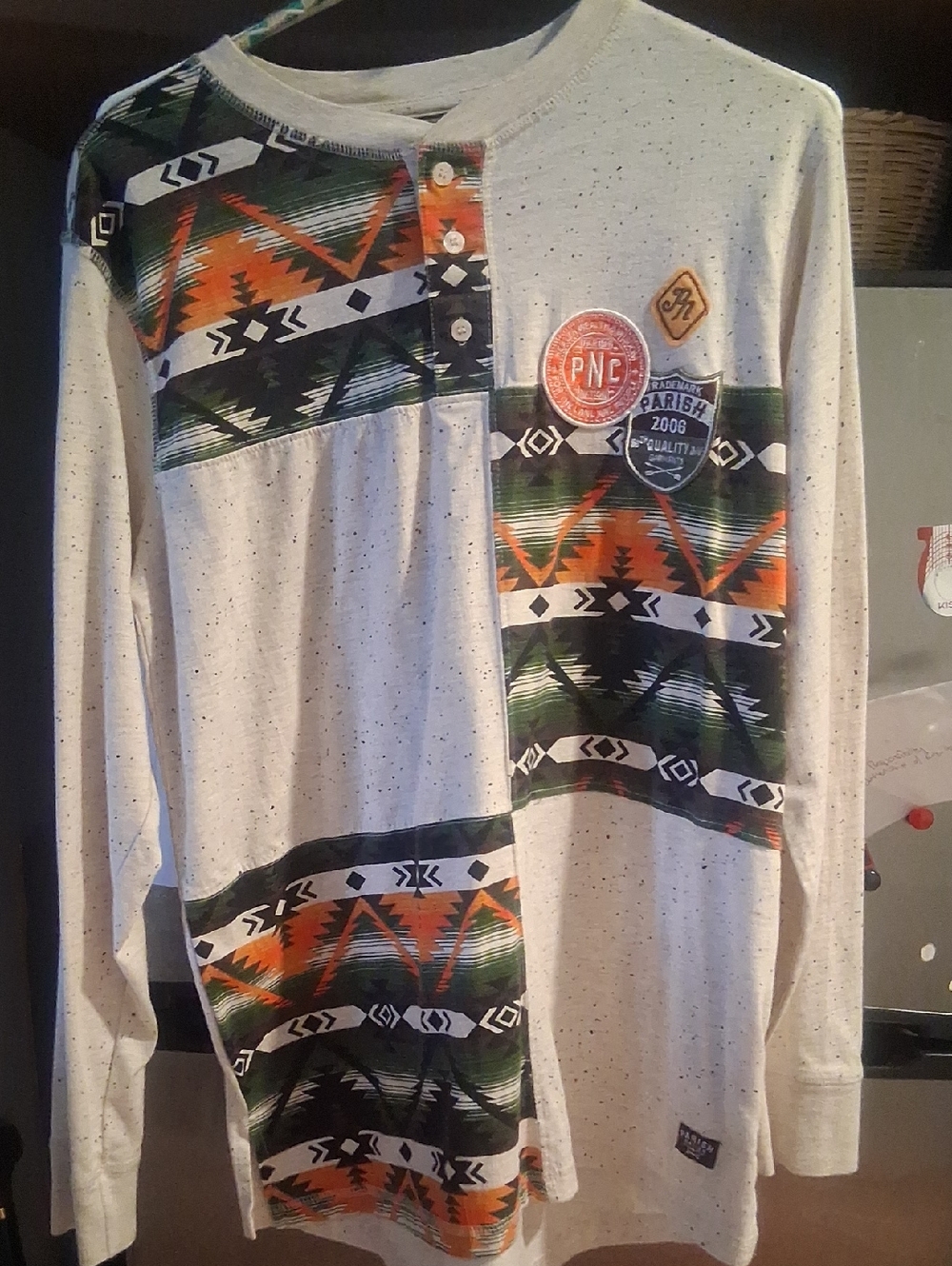 Kids XL(18-20) Parish Nation Henley Long Sleeve "Parish 2006"